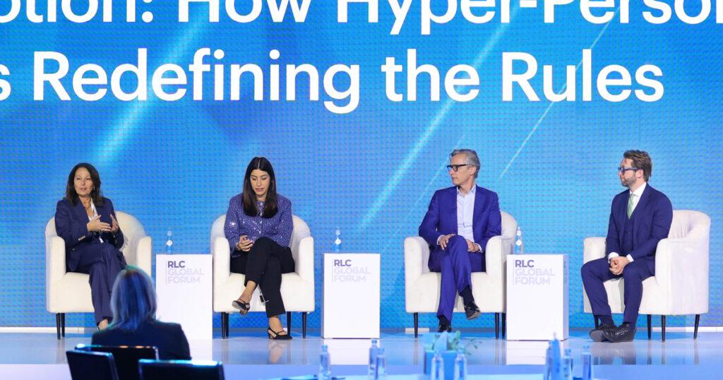 Stefania Lazzaroni, CEO of Altagamma, Hala Zgeib, Head of Luxury at Snap Inc., and Geoffroy van Raemdonck, former CEO of Neiman Marcus Group and a leading voice in global luxury retail, at the 2025 RLC Global Forum.