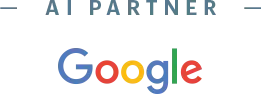 Google logo representing the AI Partner of the event.