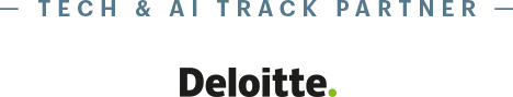 Logo of Deloitte, the Tech & AI Track Partner.