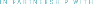 Banner reading 'In partnership with' in English, with Arabic text beside it and a palm tree emblem on the right.