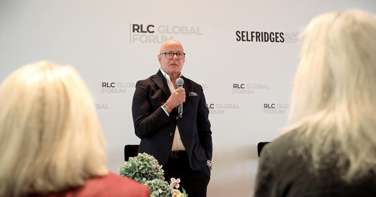 Andre Maeder speaking at the RLC Leadership Series in London